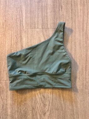 lululemon athletica One-Shoulder Sports Bra in Olive